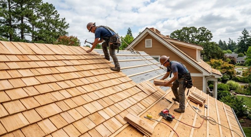 Cedar Shake Roof Construction in Fredericksburg, VA