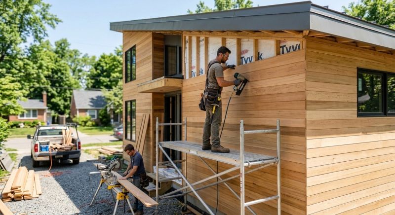 Wood Plank Siding Installation in Boston, MA